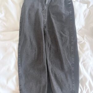 Express Black Jean midi skirt